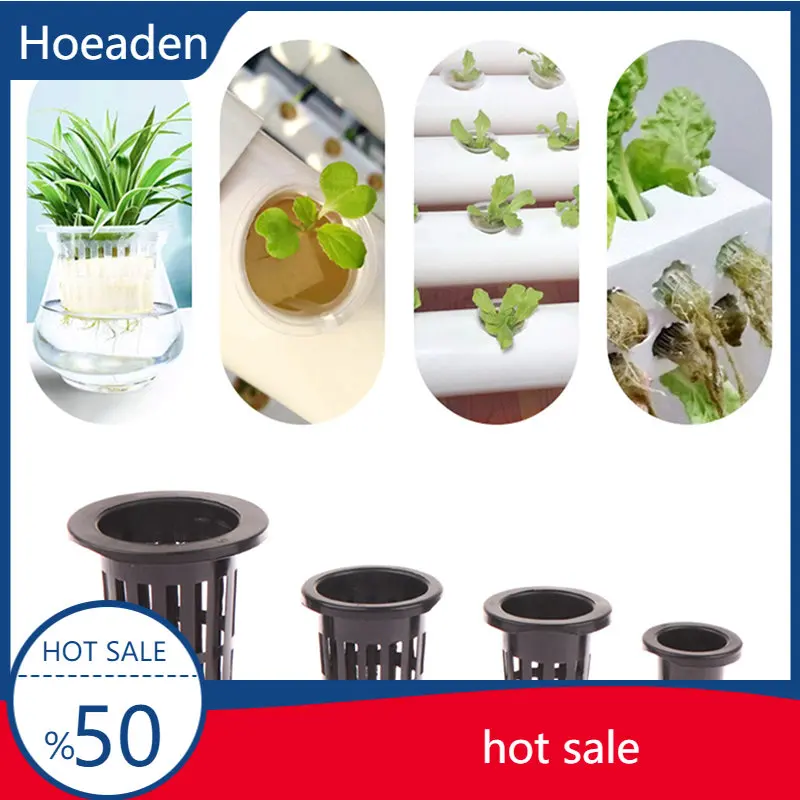 

10pcs Plant Grow Net Nursery Pots Cup Hydroponic Colonization Mesh Plastic Basket Holder Vegetable Planter Soilless Greenhouse