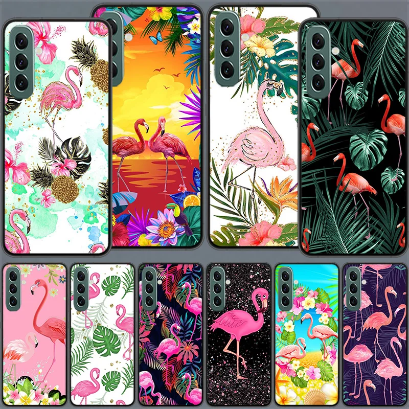 Милый чехол для телефона с фламинго Samsung Galaxy A54 A34 A24 A14 A04 A04S A12 A22 A32 A52S A72 A53 A33 A23 A13 4G A73