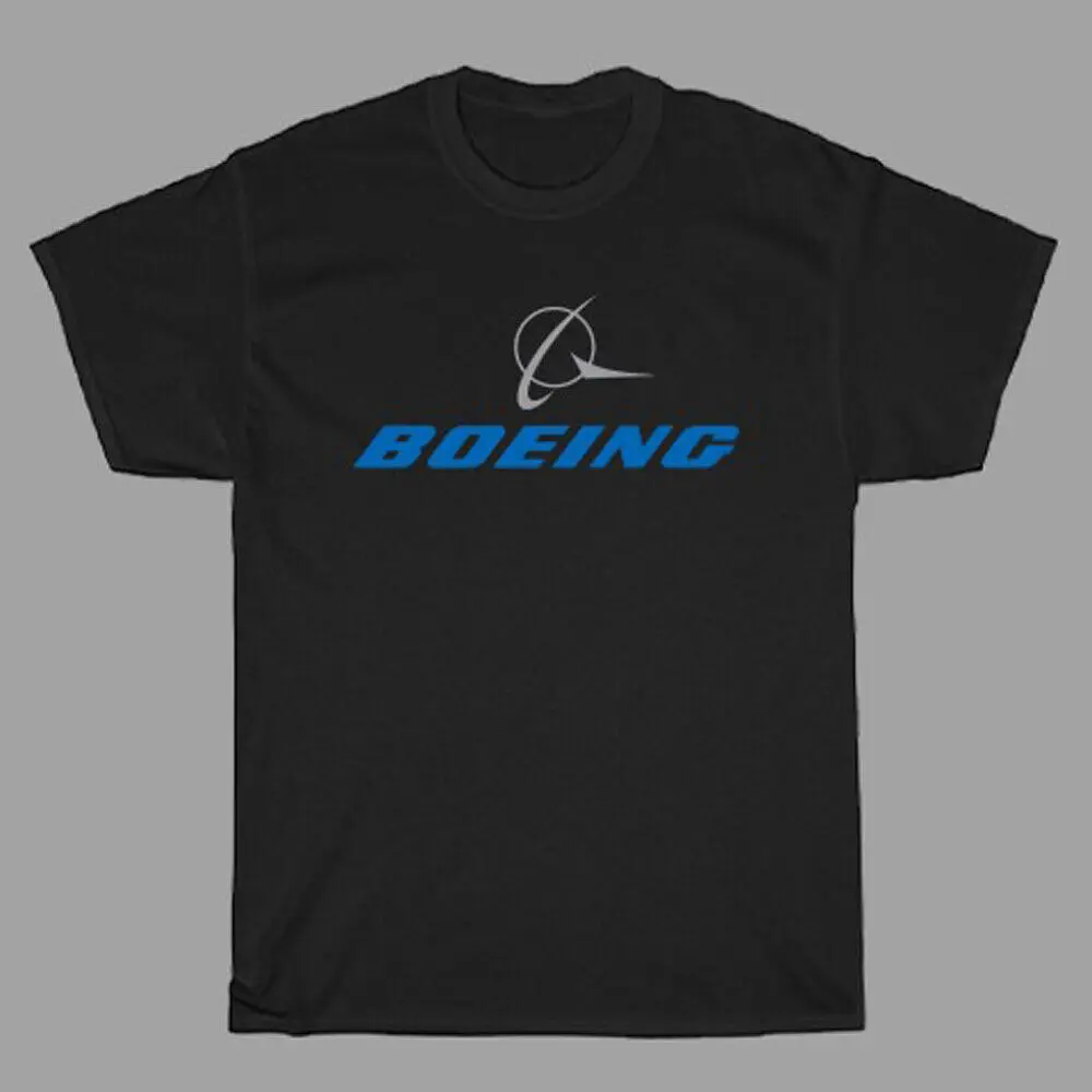Мужская черная футболка Боинг Американ летательные аппараты дыхательные пути