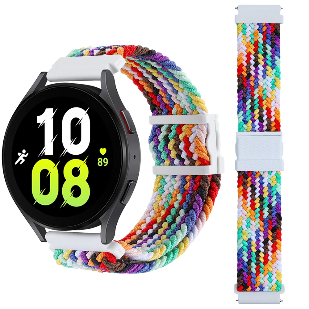 

Ремешок нейлоновый для Samsung Galaxy watch 4/classic/5/5pro/3/Active 2/Gear S3, регулируемый браслет для Huawei GT 2/2e/3/Pro