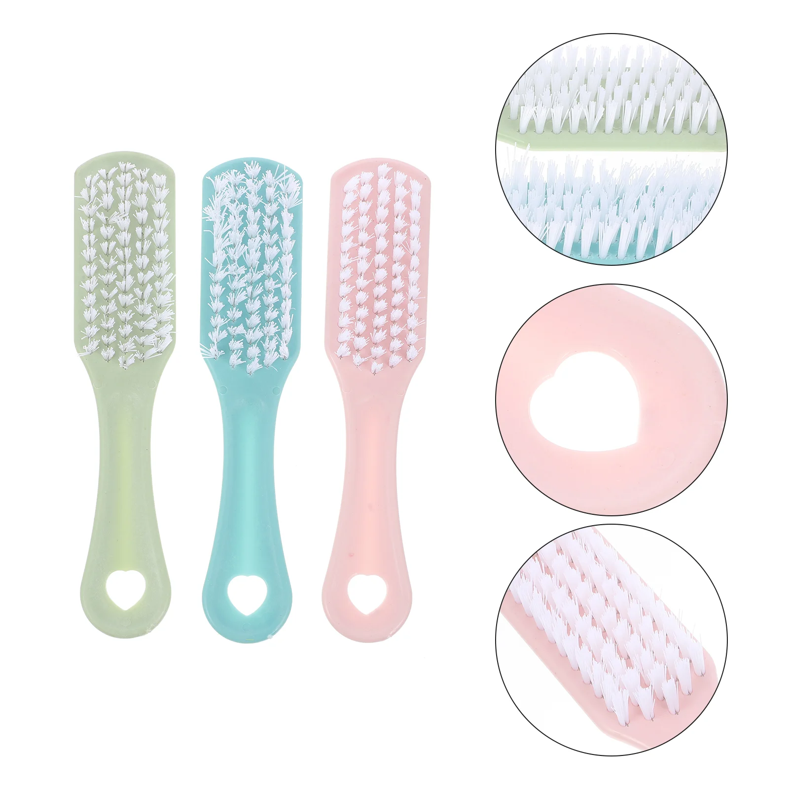 

3PCS Clean Brushes Handle Multifunction Hanging Cleaning Tool Clothes Brush Shoes Brush