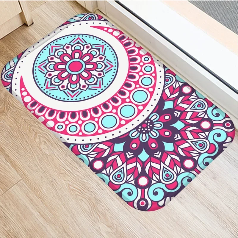 Дверной Коврик С Мандалой Плетеный Из Пвх Геометрическим Узором