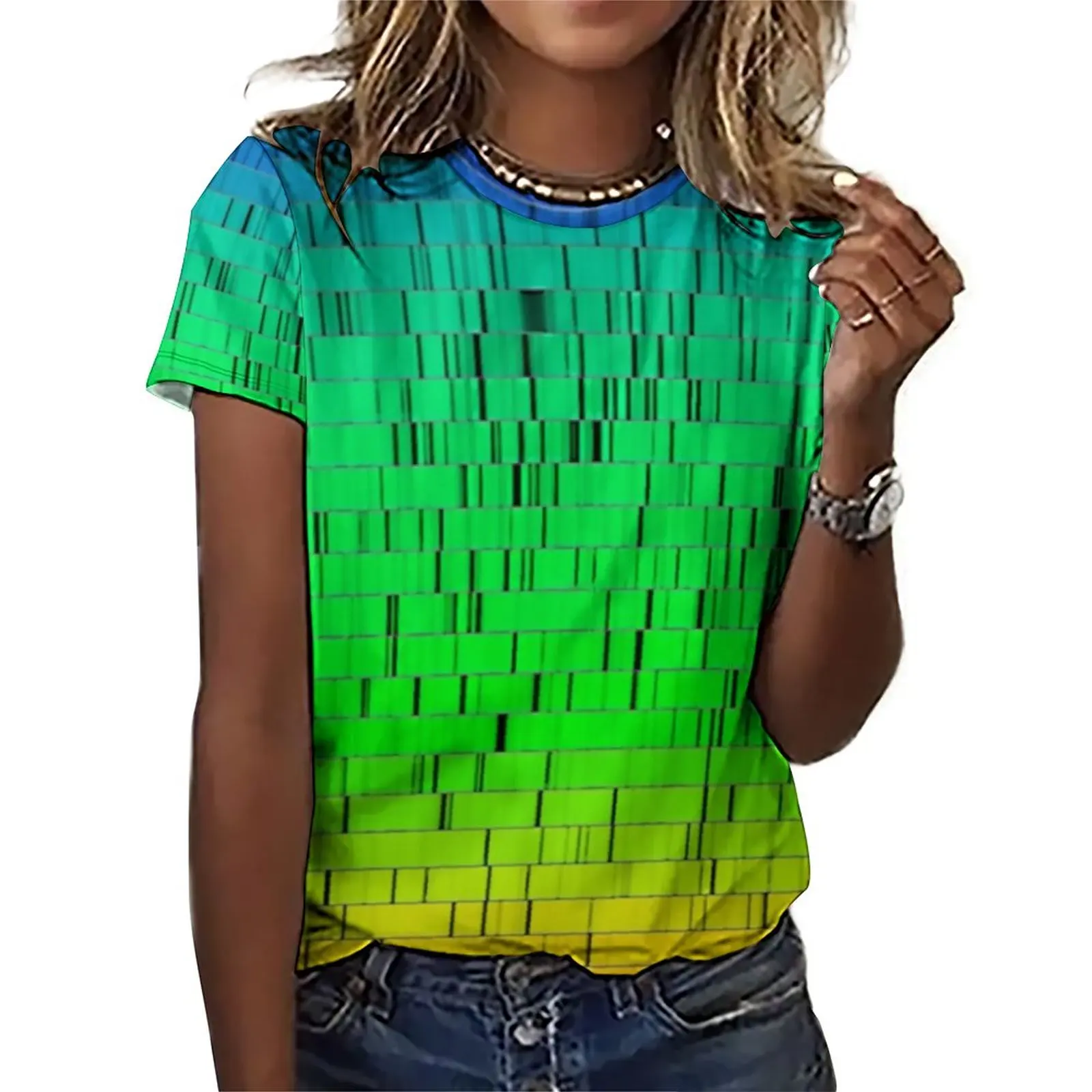 

Abstract Sunset T Shirt Visible Light Print Harajuku T Shirts Short Sleeve Casual Tee Shirt Sexy Printed Tees 4XL 5XL 6XL