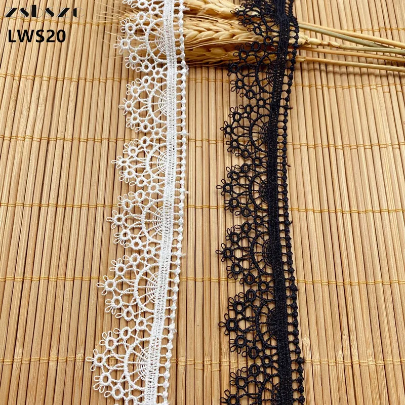Zsbszc 3 см 15 ярдов Кружевное Свадебное Платье домашнее мягкое украшение Лолита кружевной полый односторонний штрих-код аксессуары для одежды LWS20