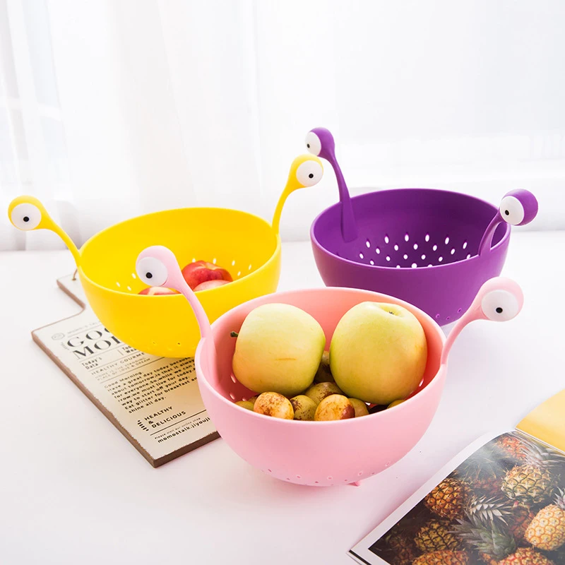 

Monster Drain Basket Fruit Vegetable Washing Basket Strainer Colander Collapsible Drainer for Kitchen Accessories Storage Tool