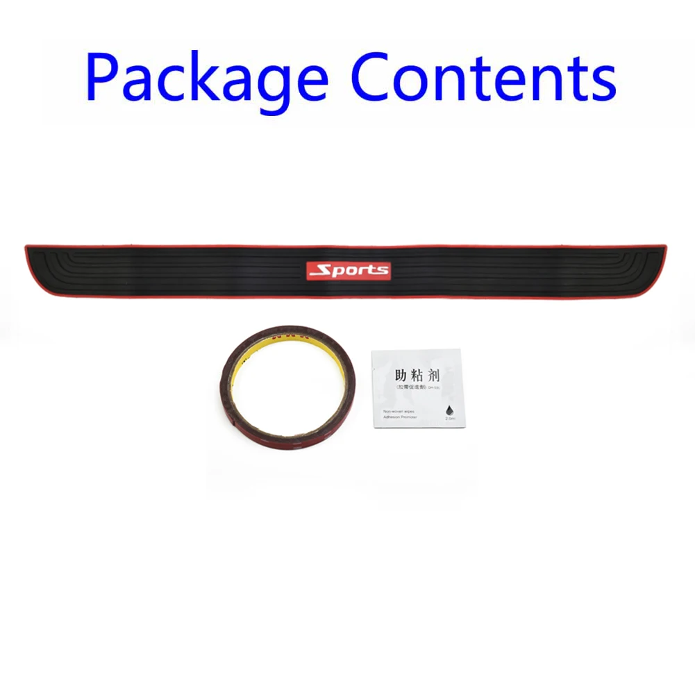 

1pc Rubber Strip 90cm Black Red Universal Car Rear Trunk Sill Bumper Guard Protector Rubber Pad Cover Strip Car Protector Trim
