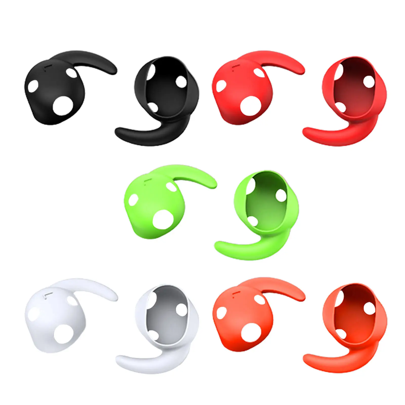 

5 Pairs Earhooks Replacement For Beat Studio Buds Anti-drop Sports Headphone Silicone Ear Hooks Dust-Proof Earcaps Earmuffs