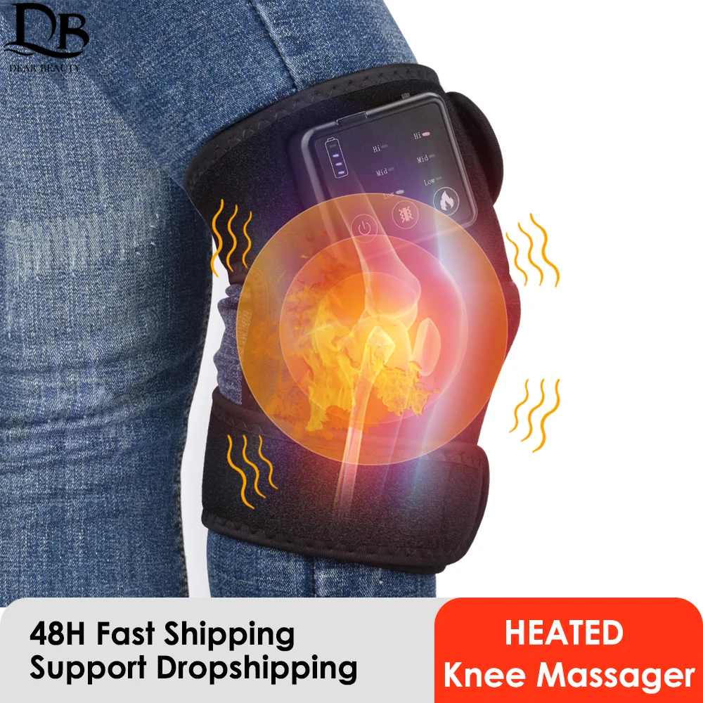 

Electric Heating Knee Massager Far Infrared Joint Physiotherapy Elbow Knee Pad Vibration Massage Pain Relief Health Care