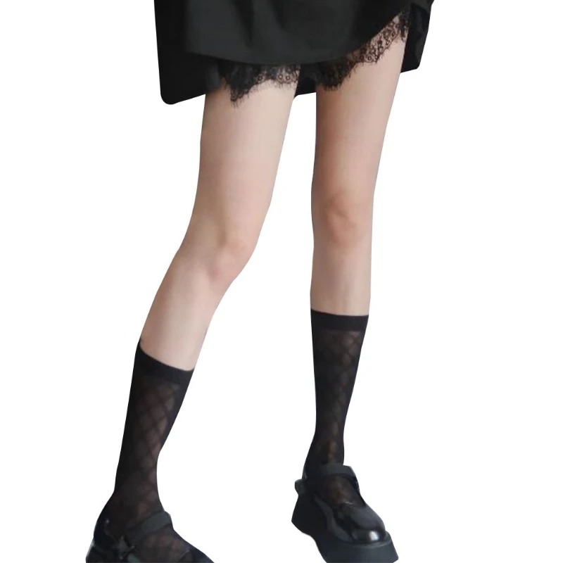 

Women's Simple Socks Sweet College Wind Style Stockings Female Hosiery Abrob Sweat Breathable for Mini-Skirt