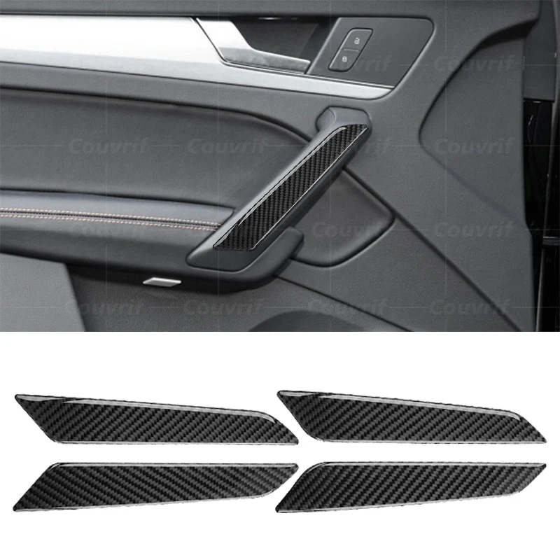 

Автомобильный чехол из углеродного волокна, декоративная наклейка на дверную ручку, подлокотник, наклейка, Обложка для Audi Q5 FY 2018-2022, аксессуары для углеродного покрытия