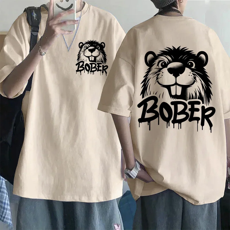 Kurwa Bober Harajuku Y2k Карманная футболка Bobr Футболка с героями мультфильмов для женщин