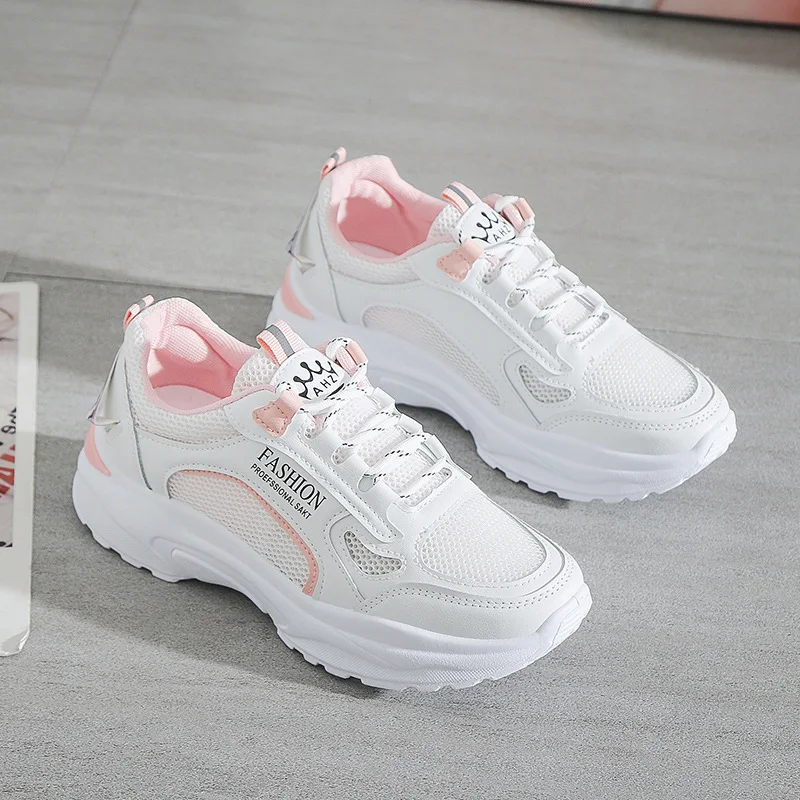 Women Air Mesh Breathable Walking Women Sport Running Sneakers Comfortable White Fashion Casual Style Chaussure Femme Mujeres