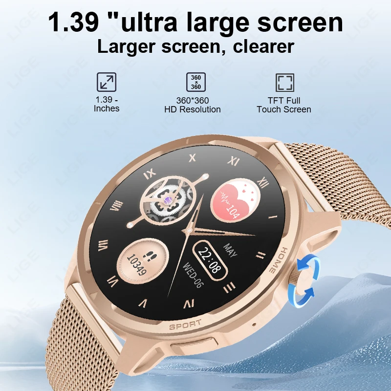 Модные Умные Часы Для Женщин С Bluetooth Фитнес-отслеживанием Монитором