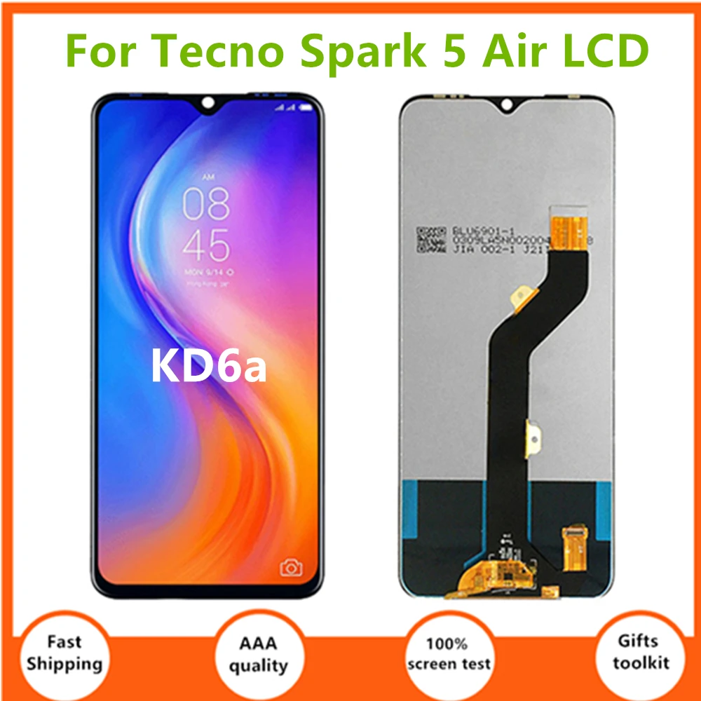 ЖК-дисплей 7,0 дюйма для Tecno Spark 5 Air KD6a, детали для ремонта ЖК-дисплея Tecno KD6