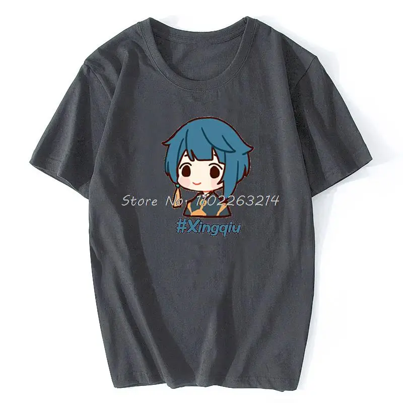 Одежда для игры Genshin Impact футболка с милым мультяшным принтом персонажа Мужская