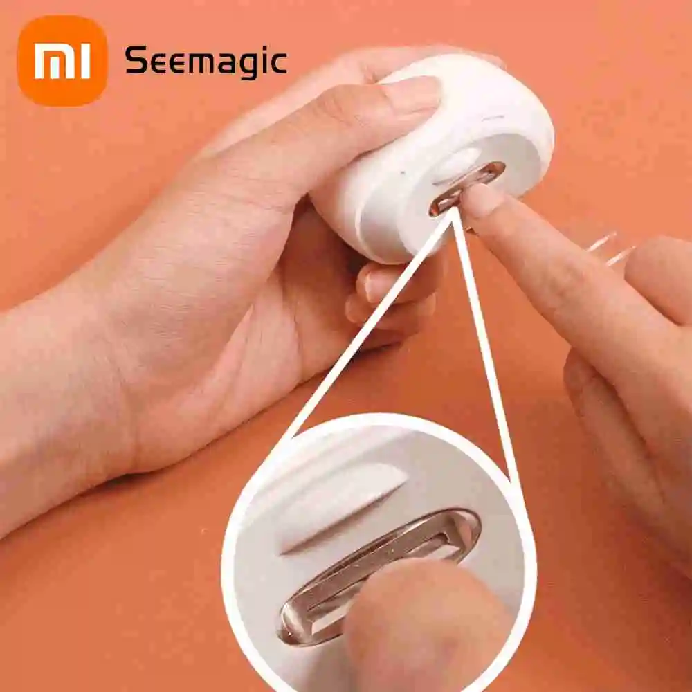 

Xiaomi seemagic electric automatic nail clippers with light manicure for adult baby care scissors body tools