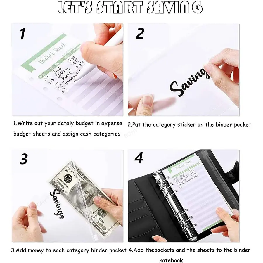 Новые бумажные карманы с 6 отверстиями пластиковые бумажники на молнии конверты