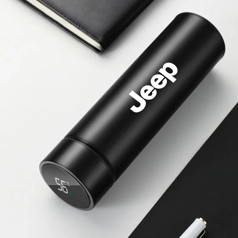 

Термос-кружка для автомобиля Jeep, 500 мл, из нержавеющей стали 304, чайник для Jeep Grand Cherokee, Wrangler JK, Gladiator