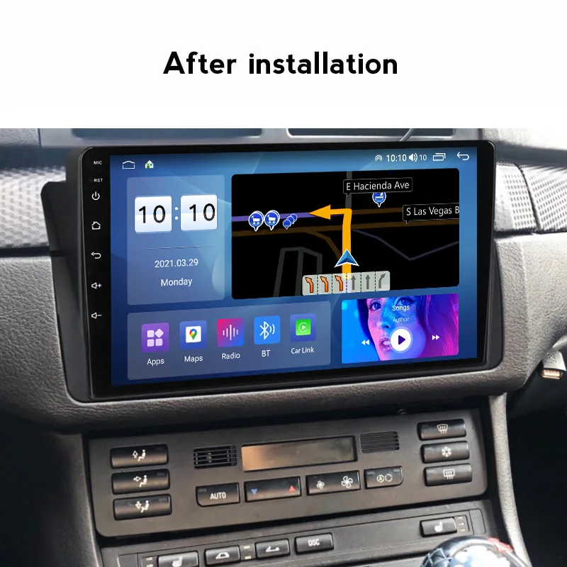 Авторадио Android 11 для BMW 3 серии E46 M3 318/320/325/330/335 1998-2005 Автомобильный GPS-навигатор