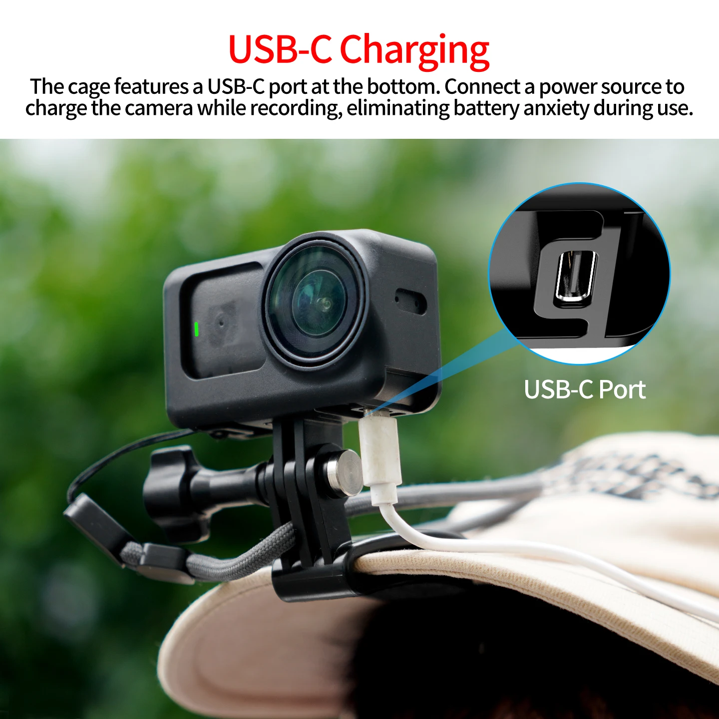 Магнитный крепеж-зажим для камеры с зарядкой USB-C и двойным креплением Cold Shoe для экшн-камеры DJI Osmo Nano, аксессуары для видеоблогинга (art.: 3920dbd32d751) - 3920dbd32d751