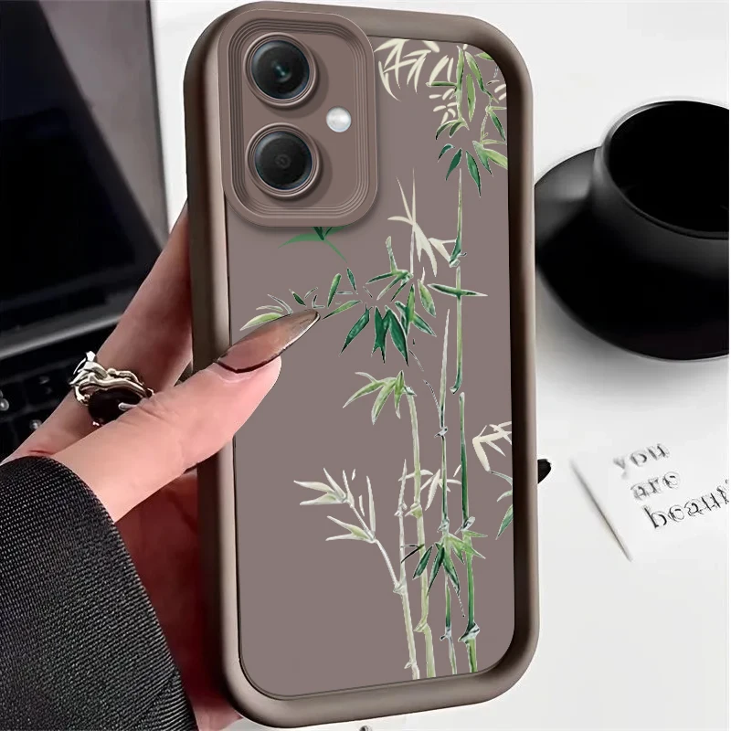 Bamboo Leaf Case for Xiaomi Redmi Note 13 12 Pro Plus 4G 5G 13C 12C Turbo 11 11S 10 10S 9 10A 10C 9C A2 A1 Soft Silicone Cover