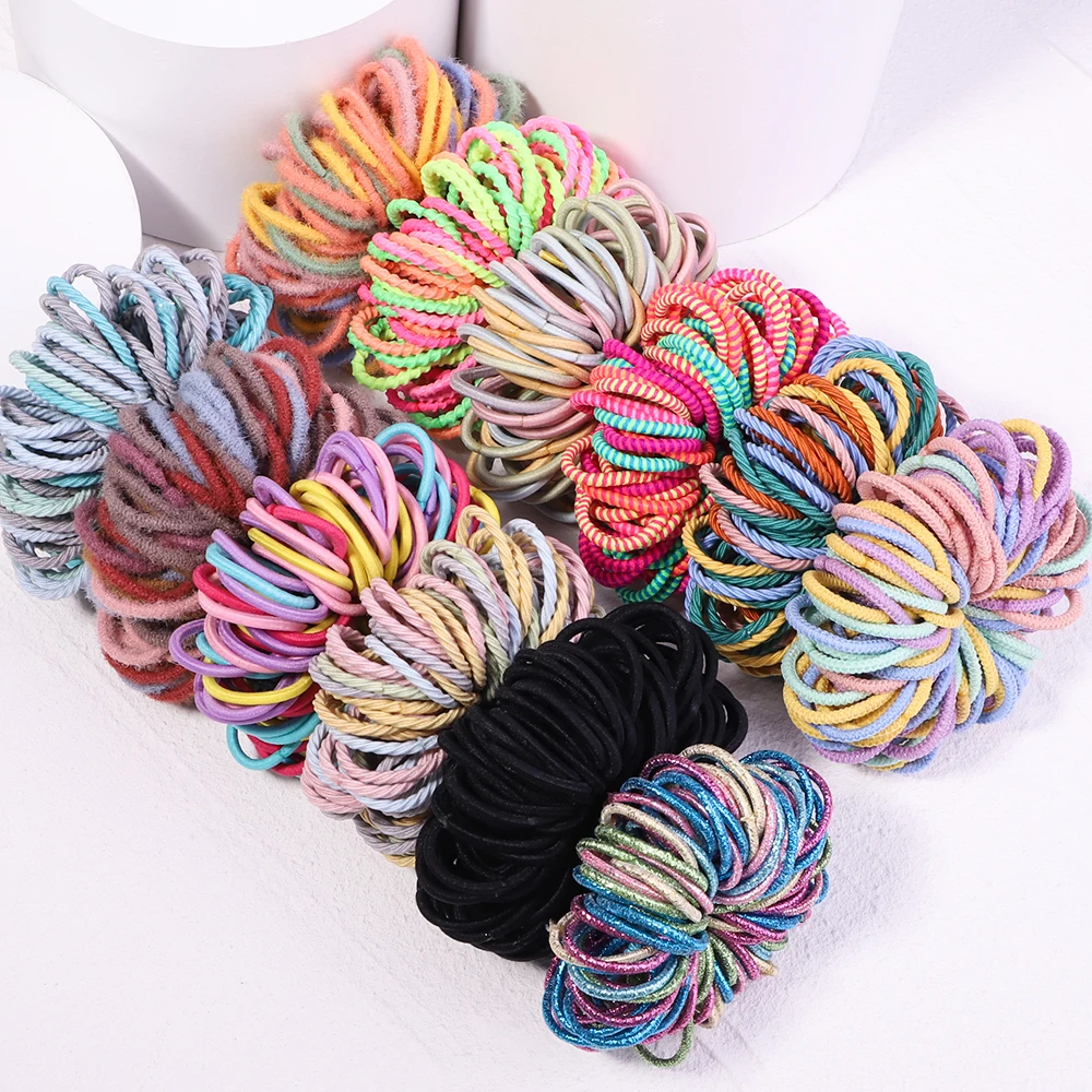 S Nylon Bold Elastic Hair Bands Kids Scrunchie Rubber Bands Headband Baby Hair Accessories
