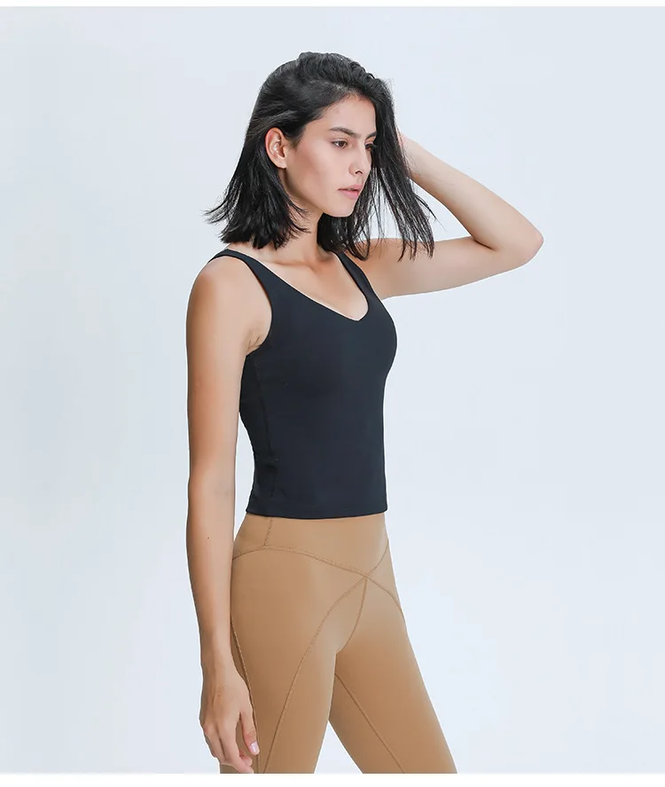 Lulunalan Yoga Fitness Top Women Bra Womens Clothing Gym Tank Top U-shaped Outdoor Home Underwear Sports Top Women's Gym Outfit