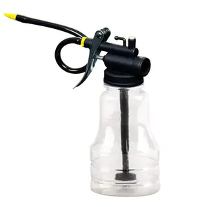 With Extended Hose Car Lubrication Storage Machine Pump High Pressure Manual Plastic Oil Can Filling Equipment Transparent Tool