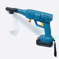 30 60bar high pressure lithium portable car washer electric water gun rechargeable cordless car washing machine set blue bmc