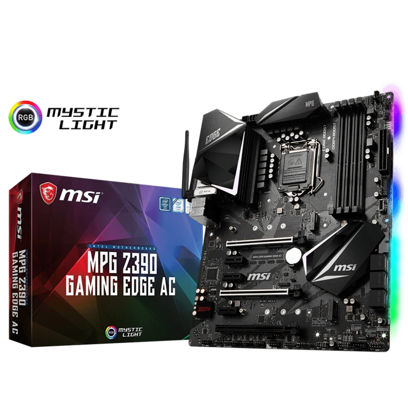 Новая игровая Edge AC LGA1151 M.2 USB 3,1 Gen 2 DDR4 HDMI DP Wi-Fi SLI CFX ATX Z390, игровая Материнская плата MSI MPG Z390