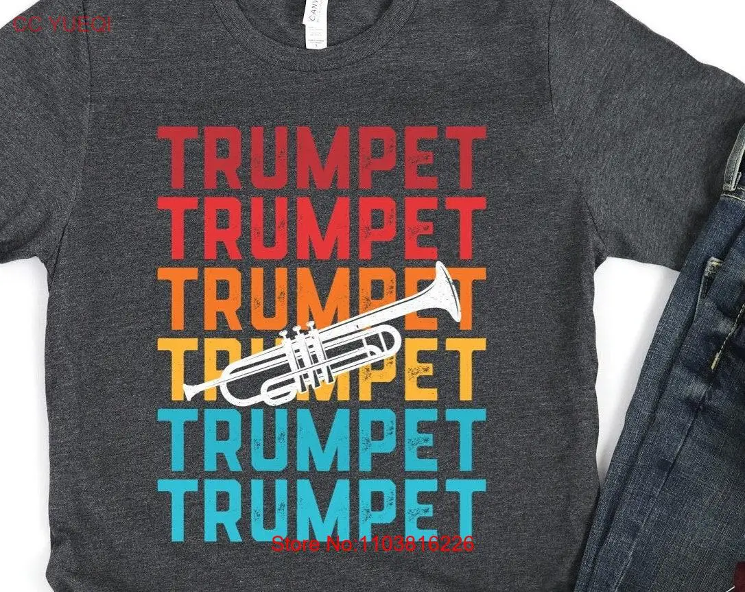 TrumpeT T Shirt Musician Jazz Player Retro long or short sleeves |