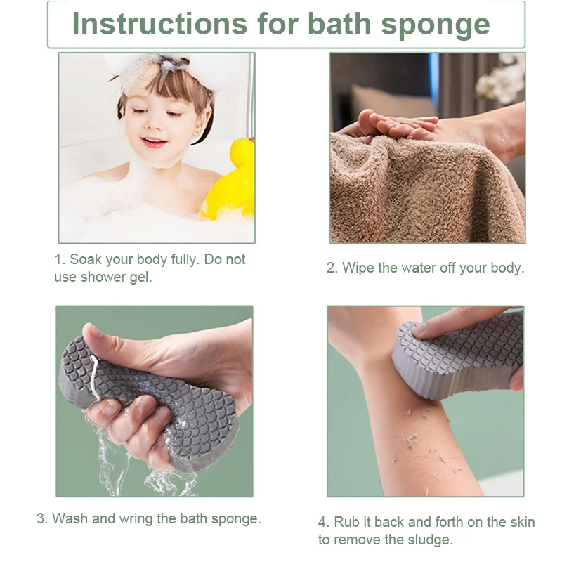 

2/4/5PCS Thickened Bathroon Items 3d Baby Sponge Bath Wipe Three-dimensional Sponge Bath Wipe Painless Sponge Bath Artifact Soft