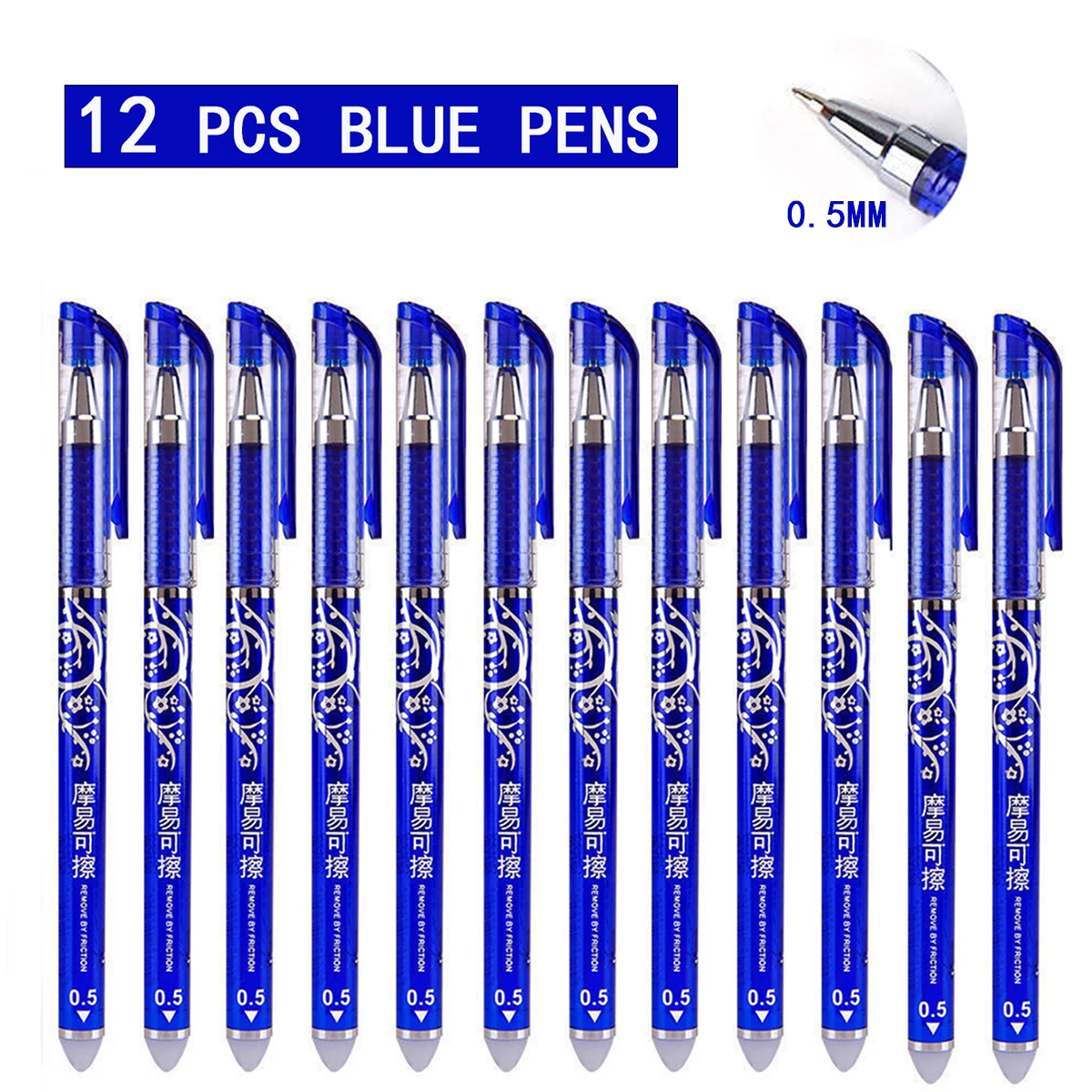 

Гелевые ручки Kawaii синие/черные 0,5 мм