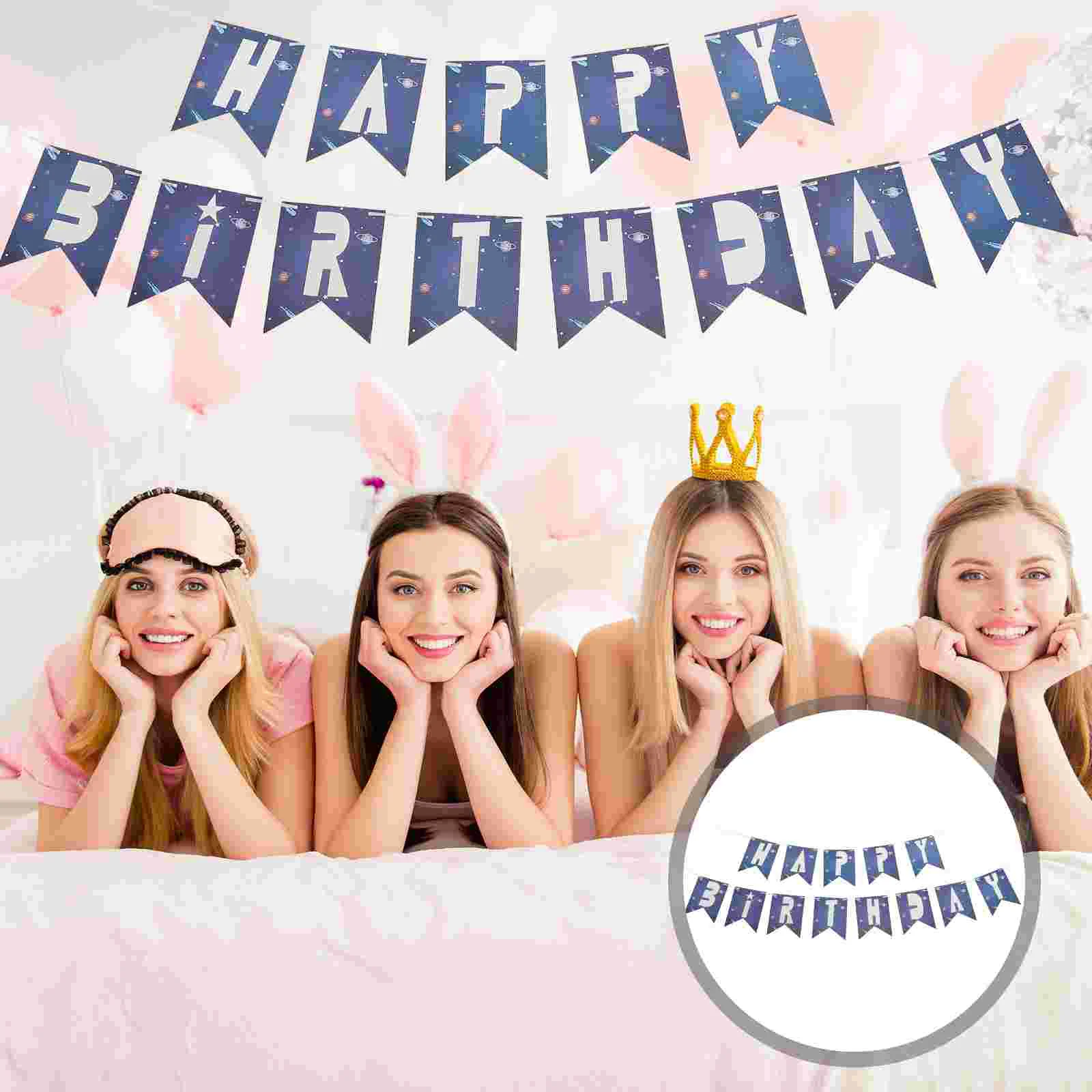 

Banner Birthday Hanging Decor Flag Paper Festival Bunting Party Happy Home Baby Letters