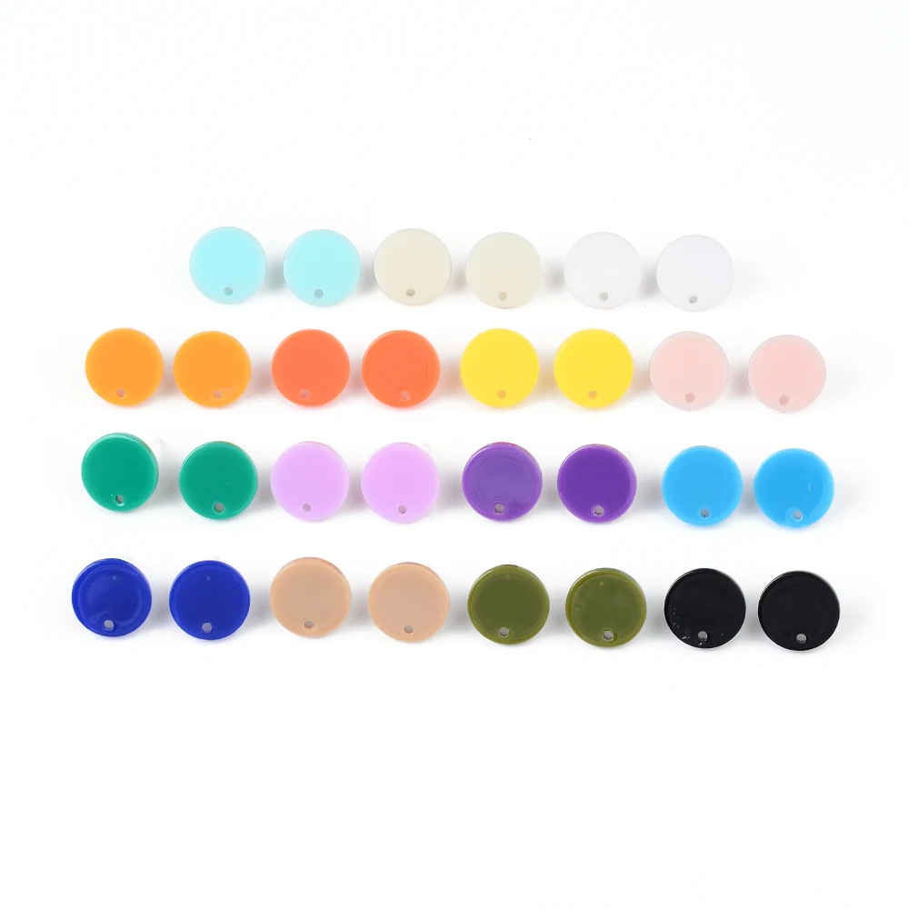 

20Pc/lot 925 Silver Needle Mini Stud Earrings Round Acrylic Colorful Helix Cartilage Tragus Lobe Ear Piercing Jewelry Wholesale