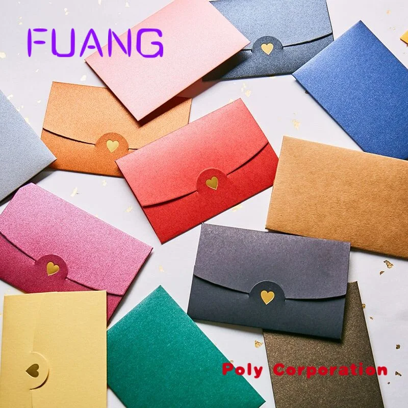 Custom luxury pearl paper envelope,Decorative printed cardboard paper envelope packaging,love pattern business envelope small
