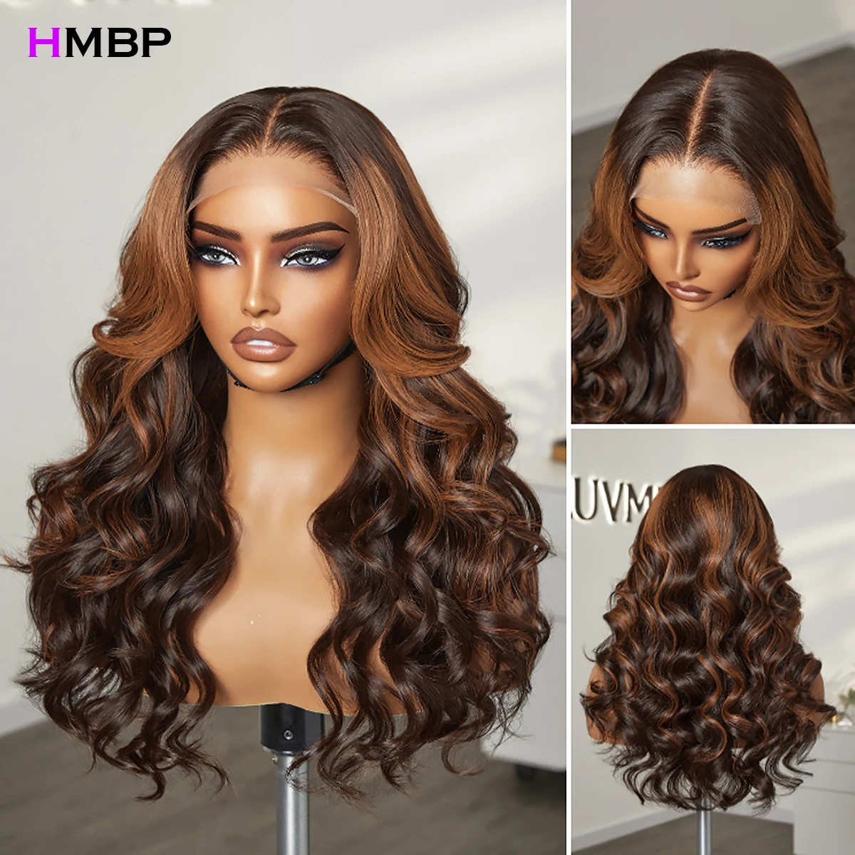 Выделите бесклеевой парик человеческие волосы плотность 400 13x6 Hd кружевной