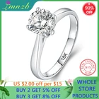 LMNZB с сертификатом, 18 К, белое золото, 2 карата, цирконий, бриллиант, обручальное кольцо, блестящее, не выцветает, гипоаллергенный