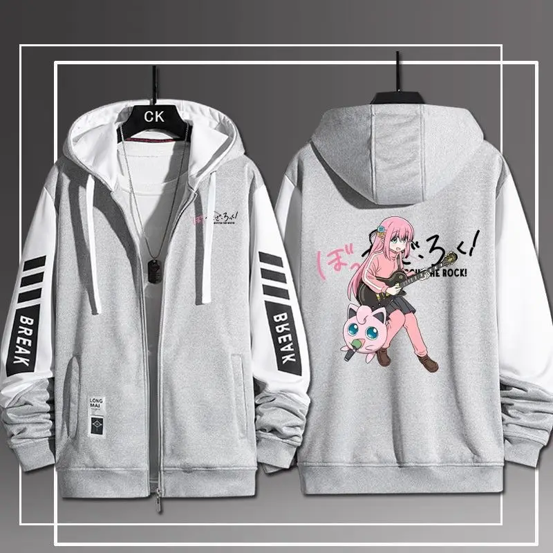 Толстовка Bocchi с надписью The Rock Pokemon худи готовое Hitori джигги-фонарик кардиган