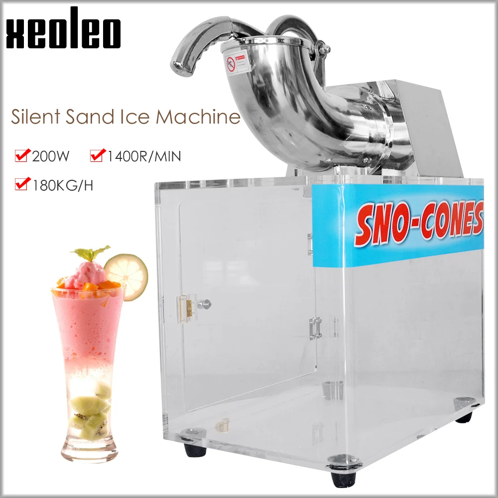 

Commercial Ice Crusher Snowflake ice machine Automatic Double Blades Shaver ice Snow Cone maker 200W SNO-CONES Machine