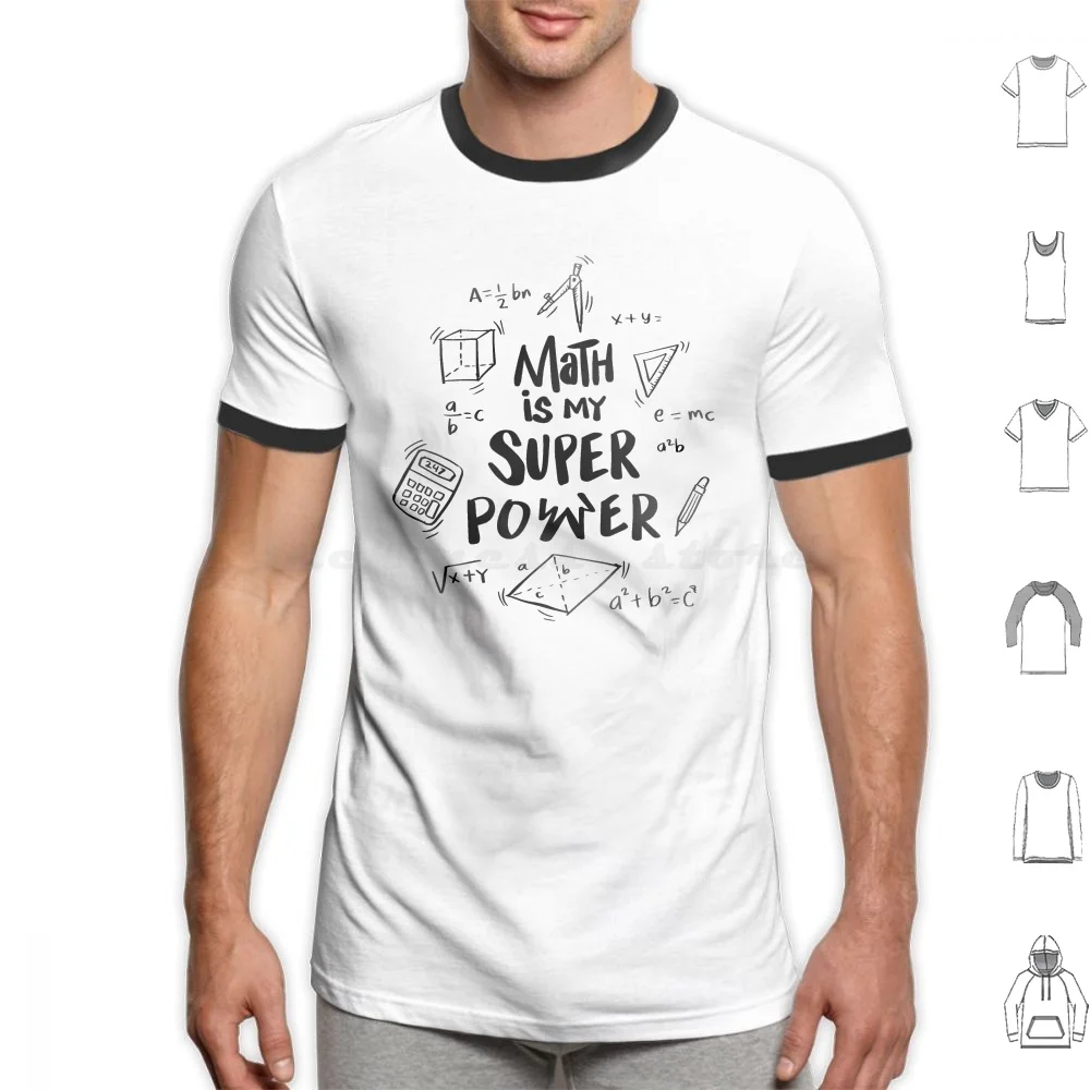 

Math Is My Super Power T Shirt 6Xl Cotton Cool Tee D20 Science Math Dice Dnd And Maths Mathematics Math Joke Funny Imaginary