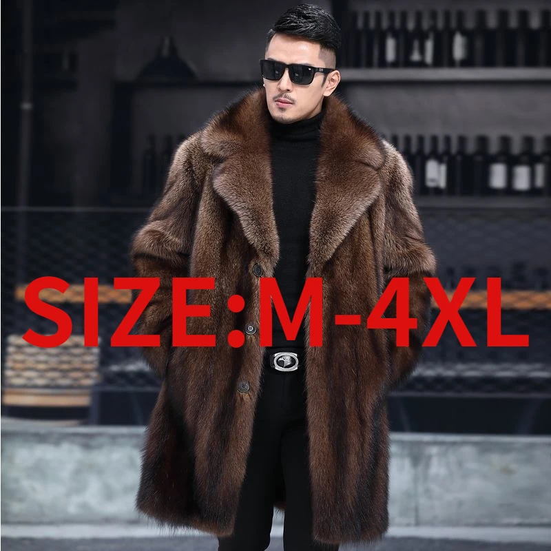 Autumn and Winter New Thickened Men's Coat Plus Size Men's Faux Fur Coat