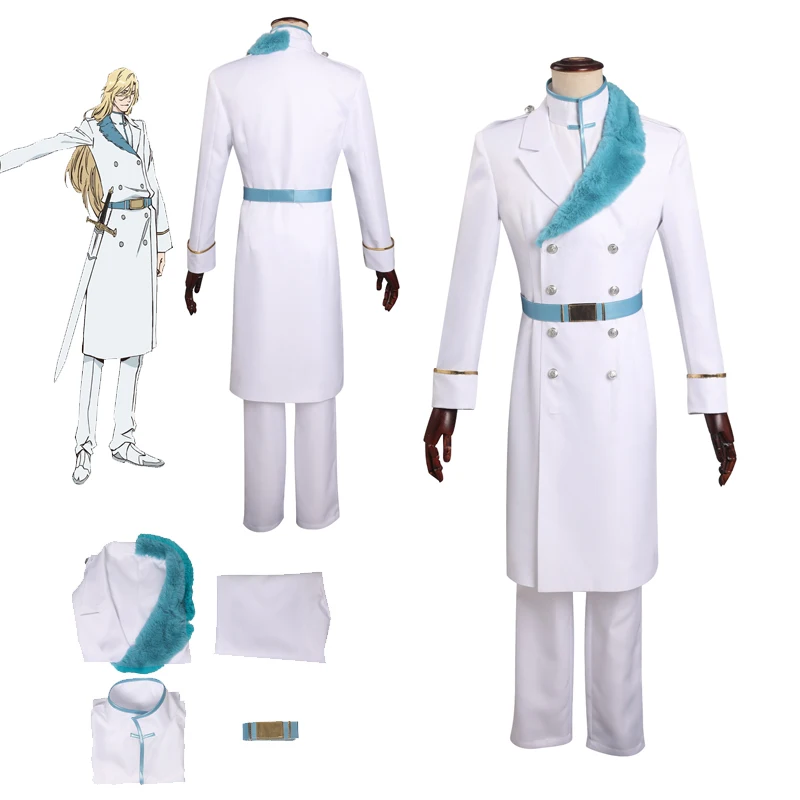 

Jugram Haschwalth Cosplay Costume Anime Bleach Thousand Year Blood War Role Play Coat Pants Outfits Male Halloween Party Suits