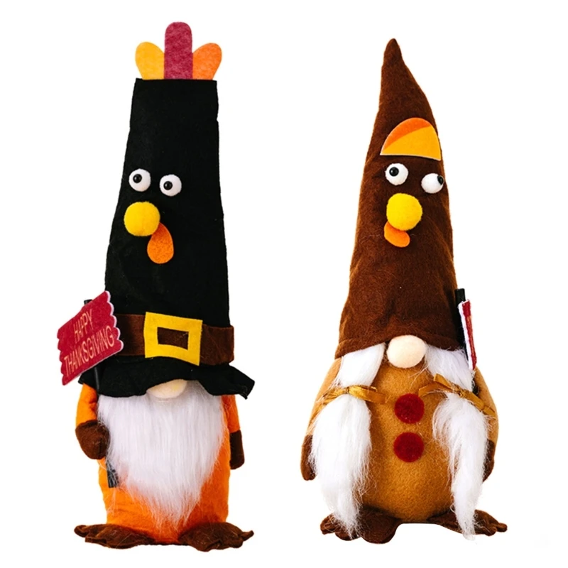 

Thanksgiving Gnomes for Kitchen Tiered Tray Turkey Gnomes Holiday Decoration