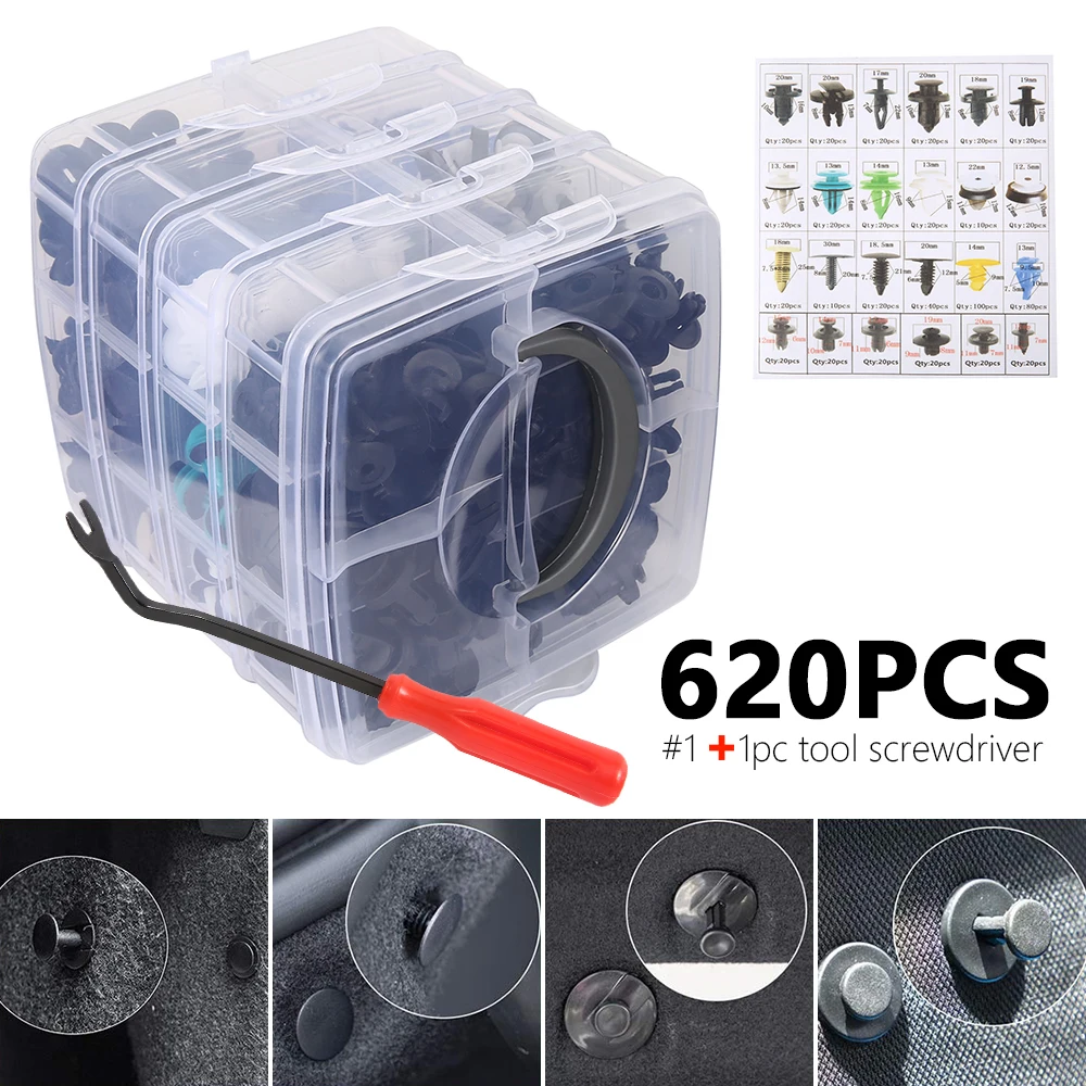 

Автомобильные зажимы, крепежные винты, смешанные фиксаторы для кузова автомобиля, заклепки бампера, фиксаторы для дверной отделки, комплек...