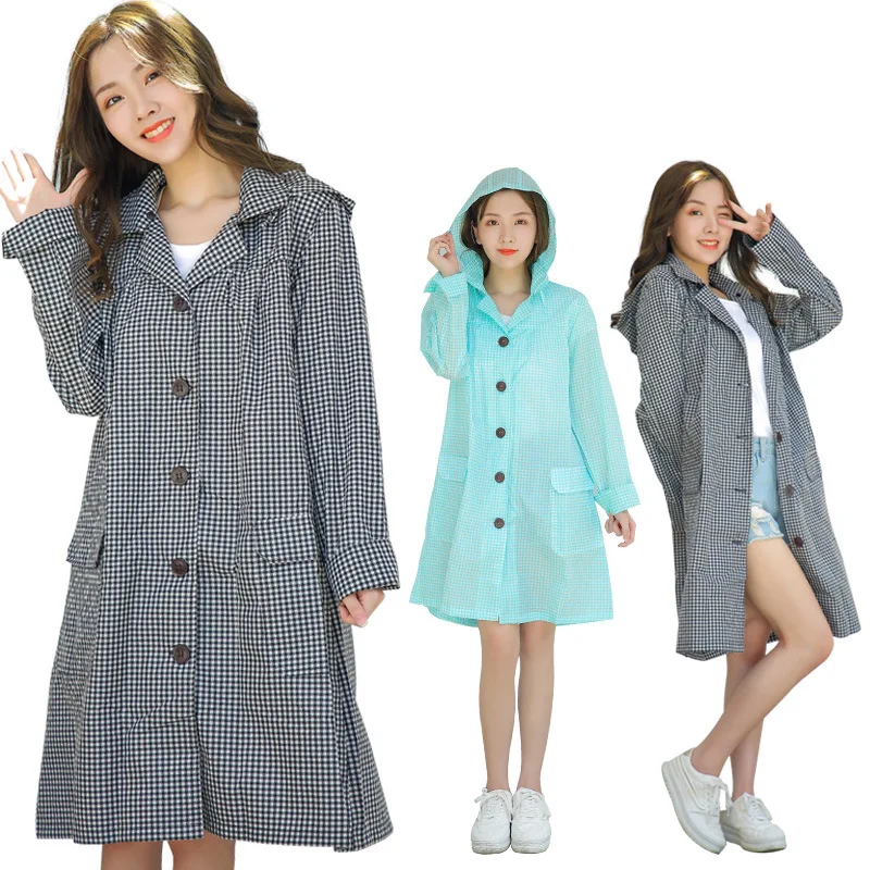 

Adult Outdoor Raincoat Coverall Long Waterproof Fashion Portable Folding Raincoat Hooded Trip Impermeable Guarda Chuva Rain Gear