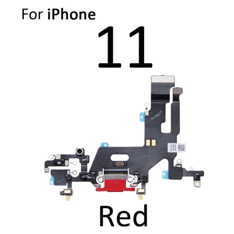 Фото Зарядный гибкий кабель для iPhone 11 Pro Max, USB-штекер, зарядный порт, док-разъем с микрофоном, аудиоразъем для наушников, гибкий кабель №2