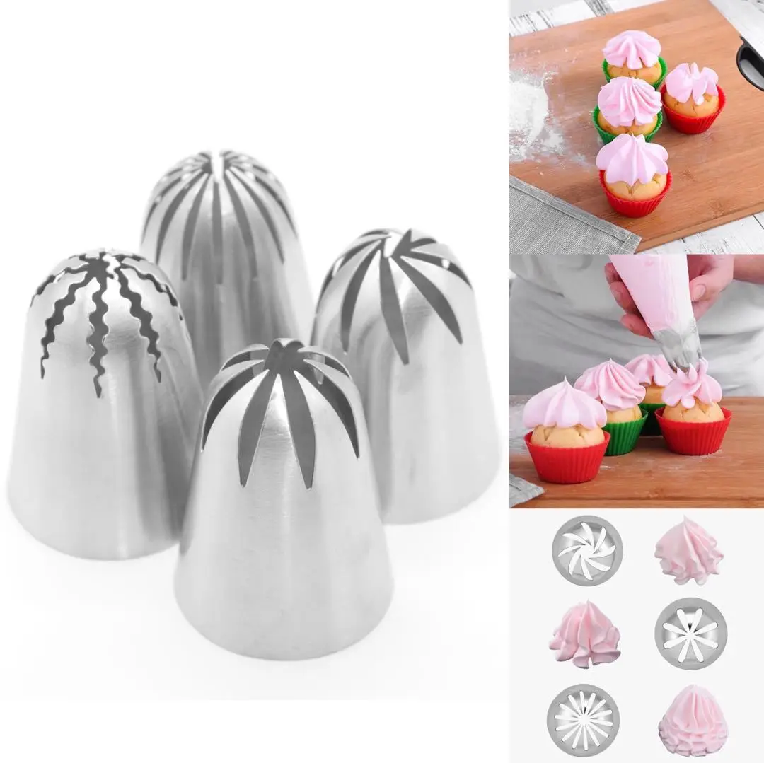 

1pcs Rose Pastry Nozzles Cake Decorating Tools Flower Icing Piping Nozzle Cream Cupcake Tips Baking Accessories #1M 2D 336