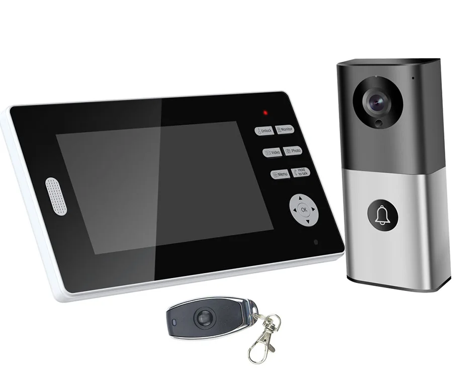 

7inch high-definition LCD 2.4G wireless video door phone intercom, monitoring, Video, and taking photo