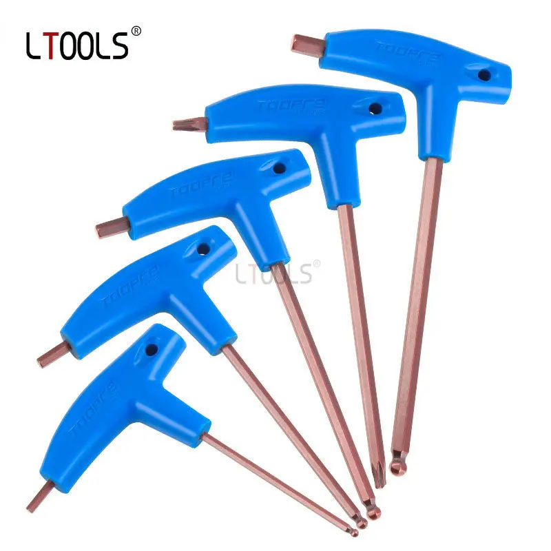 

MTB Road Bicycle Allen Key T-Type PP Plastic Handle T25 Wrench S2 Tool Set 3mm 4mm 5mm 6mm Wrench Tools Bike Repair Kit